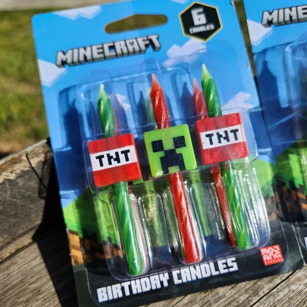 NEW 12 Minecraft Candles Creeper TNT Birthday Party Supplies Mojang NIP Candle